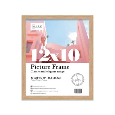 12X10 Oak Picture Frame (30.5 X 25.4Cm) PosterPhotoArtworkGallery Wall Or Print from B&Q
