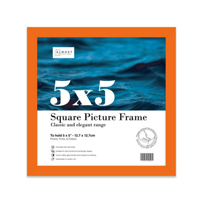 5X5 Orange Picture Frame (12.7 X 12.7Cm) PosterPhotoArtworkGallery Wall Or Print from B&Q