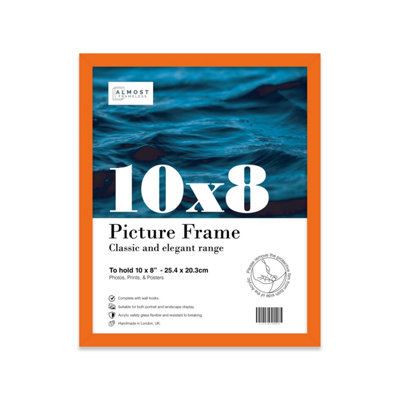 10X8 Orange Picture Frame (25.4 X 20.3Cm) PosterPhotoArtworkGallery Wall Or Print from B&Q