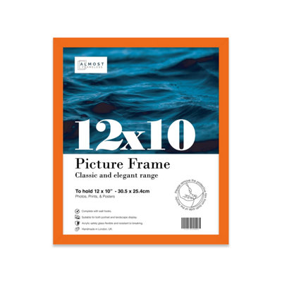 12X10 Orange Picture Frame (30.5 X 25.4Cm) PosterPhotoArtworkGallery Wall Or Print from B&Q