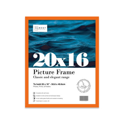 20X16 Orange Picture Frame (40.6 X 50.8Cm) PosterPhotoArtworkGallery Wall Or Print from B&Q