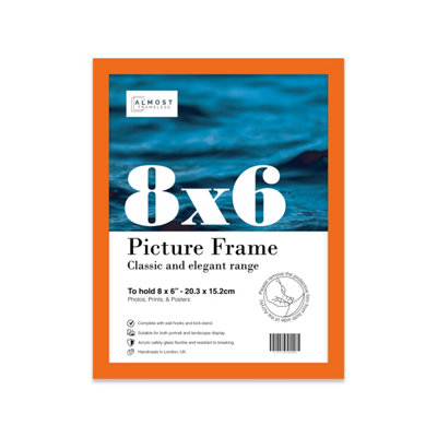8X6 Orange Picture Frame (15.2 X 20.3Cm) PosterPhotoArtworkGallery Wall Or Print from B&Q