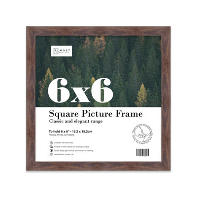 6X6 Walnut Picture Frame (15.2 X 15.2Cm) PosterPhotoArtworkGallery Wall Or Print from B&Q