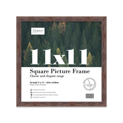 11X11 Walnut Picture Frame (27.9 X 27.9Cm) PosterPhotoArtworkGallery Wall Or Print from B&Q