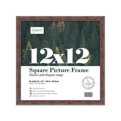 12X12 Walnut Picture Frame (30.5 X 30.5Cm) PosterPhotoArtworkGallery Wall Or Print from B&Q