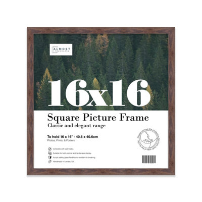 16X16 Walnut Picture Frame (40.6 X 40.6Cm) PosterPhotoArtworkGallery Wall Or Print from B&Q