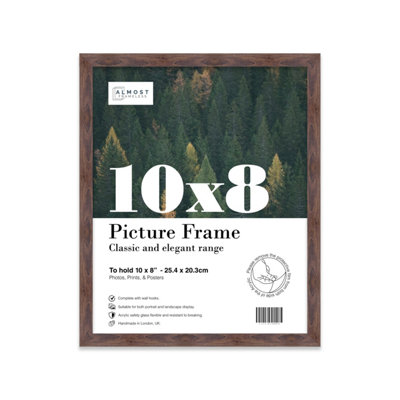 10X8 Walnut Picture Frame (25.4 X 20.3Cm) PosterPhotoArtworkGallery Wall Or Print from B&Q