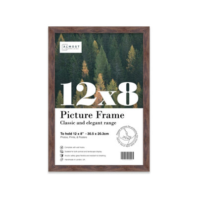 12X8 Walnut Picture Frame (30.5 X 20.3Cm) PosterPhotoArtworkGallery Wall Or Print from B&Q