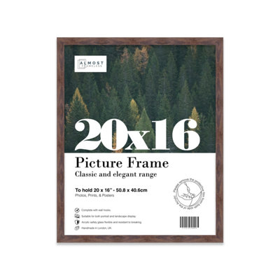 20X16 Walnut Picture Frame (40.6 X 50.8Cm) PosterPhotoArtworkGallery Wall Or Print from B&Q
