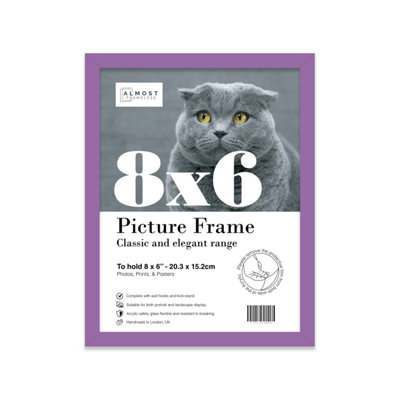 8X6 Purple Picture Frame (15.2 X 20.3Cm) PosterPhotoArtworkGallery Wall Or Print from B&Q