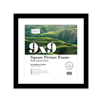 9X9" Black Picture Frame9X9" Square Frame With 8X8" Mount For 9X9"/8X8" Pictures Art Deco Style Room Decor1 Pack from B&Q