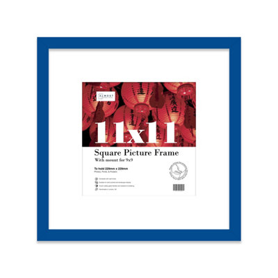 11X11" Blue Picture Frame11X11" Square Frame With 9X9" Mount For 11X11"/9X9" Pictures Art Deco Style Room Decor1 Pack from B&Q
