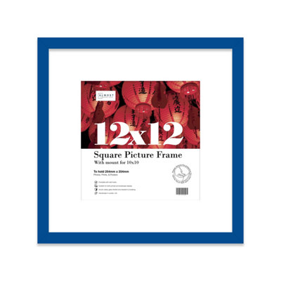 12X12" Blue Picture Frame12X12" Square Frame With 10X10" Mount For 12X12"/10X10" Pictures Art Deco Style Room Decor1 Pack from B&Q