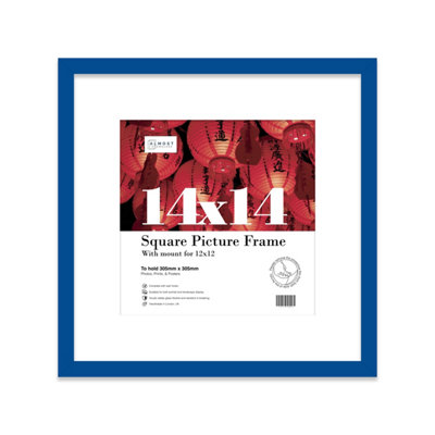 14X14" Blue Picture Frame14X14" Square Frame With 12X12" Mount For 14X14"/12X12" Pictures Art Deco Style Room Decor1 Pack from B&Q