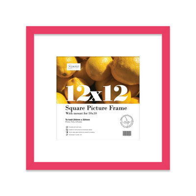 12X12" Bright Pink Picture Frame12X12" Square Frame With 10X10" Mount For 12X12"/10X10" Pictures Moderrn Thin Edge1 Pack from B&Q