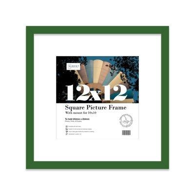 12X12" Green Picture Frame12X12" Square Frame With 10X10" Mount For 12X12"/10X10" Pictures Art Deco Style Room Decor1 Pack from B&Q