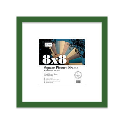 8X8" Green Picture Frame8X8" Square Frame With 6X6" Mount For 8X8"/6X6" Pictures Moderrn Style Thin Edge1 Pack from B&Q