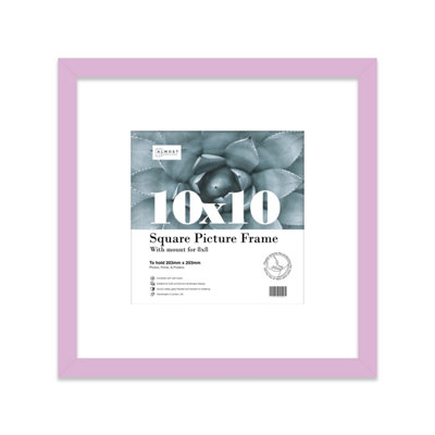 10X10" Lilac Picture Frame10X10" Square Frame With 8X8" Mount For 10X10"/8X8" Pictures Art Deco Style Wall Art1 Pack from B&Q