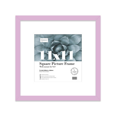 11X11" Lilac Picture Frame11X11" Square Frame With 9X9" Mount For 11X11"/9X9" Pictures Moderrn Style Thin Edge1 Pack from B&Q