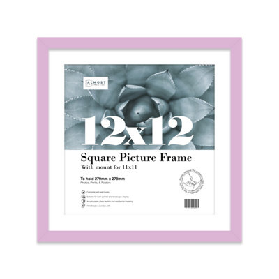 12X12" Lilac Picture Frame12X12" Square Frame With 11X11" Mount For 12X12"/11X11" Pictures Moderrn Style Thin Edge1 Pack from B&Q