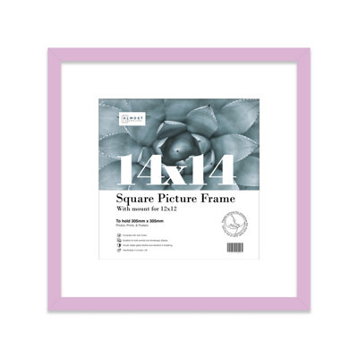 14X14" Lilac Picture Frame14X14" Square Frame With 12X12" Mount For 14X14"/12X12" Pictures Moderrn Style Thin Edge1 Pack from B&Q