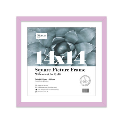 14X14" Lilac Picture Frame14X14" Square Frame With 13X13" Mount For 14X14"/13X13" Pictures Moderrn Style Thin Edge1 Pack from B&Q