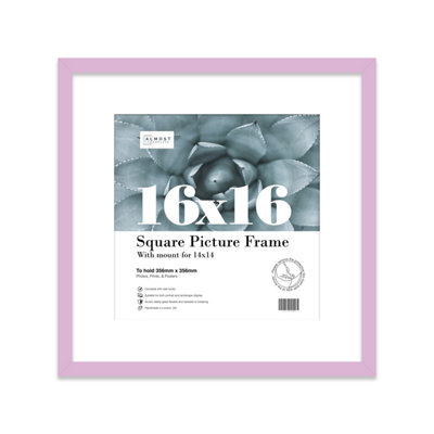 16X16" Lilac Picture Frame16X16" Square Frame With 14X14" Mount For 16X16"/14X14" Pictures Moderrn Style Thin Edge1 Pack from B&Q