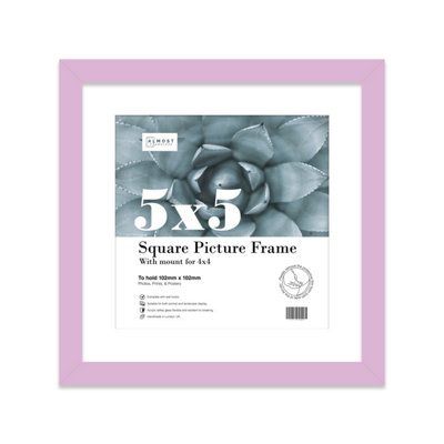 5X5" Lilac Picture Frame5X5" Square Frame With 4X4" Mount For 5X5"/4X4" Pictures Vintage Style Photo Display1 Pack from B&Q
