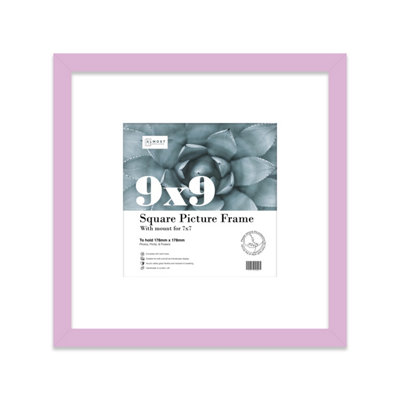 9X9" Lilac Picture Frame9X9" Square Frame With 7X7" Mount For 9X9"/7X7" Pictures Vintage Style Wall Art1 Pack from B&Q