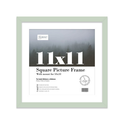 11X11" Mint Green Picture Frame11X11" Square Frame With 10X10" Mount For 11X11"/10X10" Pictures Moderrn Style Thin Edge1 Pack from B&Q