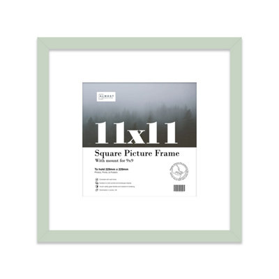 11X11" Mint Green Picture Frame11X11" Square Frame With 9X9" Mount For 11X11"/9X9" Pictures Luxurious Style Wall Art1 Pack from B&Q