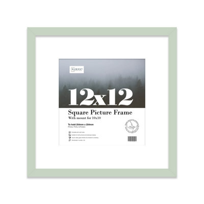 12X12" Mint Green Picture Frame12X12" Square Frame With 10X10" Mount For 12X12"/10X10" Pictures Moderrn Style Thin Edge1 Pack from B&Q