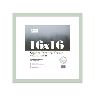 16X16" Mint Green Picture Frame16X16" Square Frame With 14X14" Mount For 16X16"/14X14" Pictures Moderrn Style Thin Edge1 Pack from B&Q