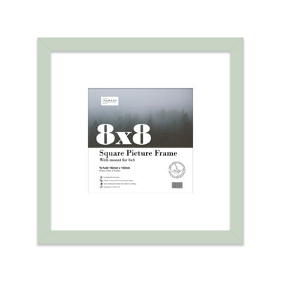 8X8" Mint Green Picture Frame8X8" Square Frame With 6X6" Mount For 8X8"/6X6" Pictures Vintage Style Wall Art1 Pack from B&Q