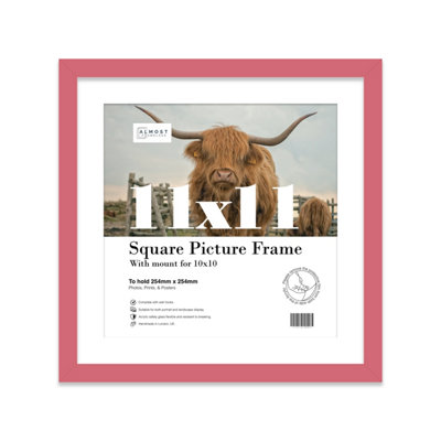 11X11" Pink Picture Frame11X11" Square Frame With 10X10" Mount For 11X11"/10X10" Pictures Art Deco Style Wall Art1 Pack from B&Q