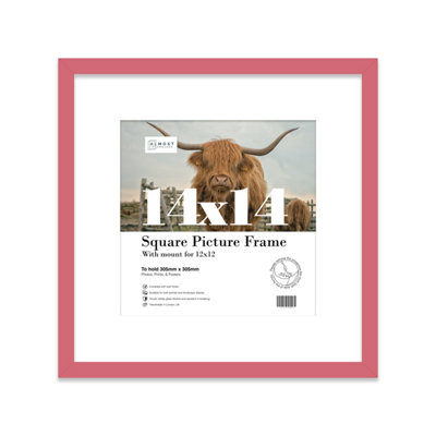 14X14" Pink Picture Frame14X14" Square Frame With 12X12" Mount For 14X14"/12X12" Pictures Moderrn Style Thin Edge1 Pack from B&Q