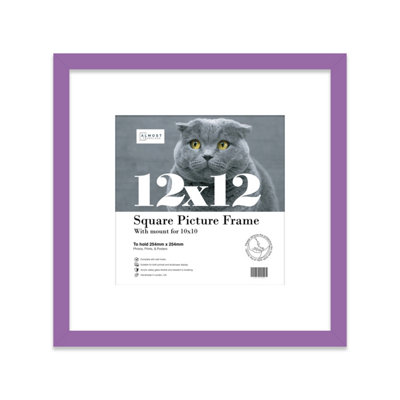 12X12" Purple Picture Frame12X12" Square Frame With 10X10" Mount For 12X12"/10X10" Pictures Moderrn Style Thin Edge1 Pack from B&Q
