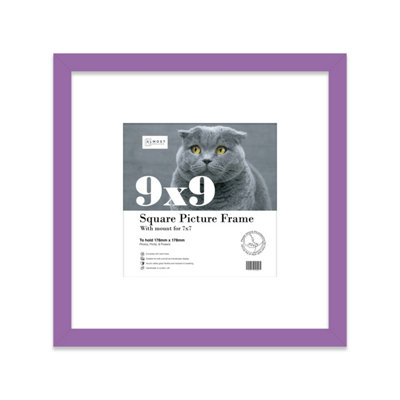 9X9" Purple Picture Frame9X9" Square Frame With 7X7" Mount For 9X9"/7X7" Pictures Vintage Style Gallery Wall1 Pack from B&Q
