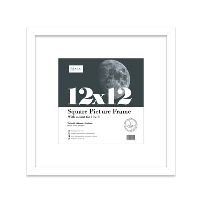 12X12" White Picture Frame12X12" Square Frame With 10X10" Mount For 12X12"/10X10" Pictures Vintage Style Room Decor1 Pack from B&Q