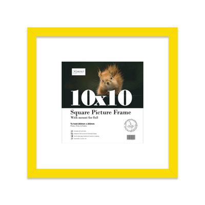 10X10" Yellow Picture Frame10X10" Square Frame With 8X8" Mount For 10X10"/8X8" Pictures Moderrn Style Thin Edge1 Pack from B&Q