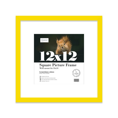 12X12" Yellow Picture Frame12X12" Square Frame With 10X10" Mount For 12X12"/10X10" Pictures Moderrn Style Thin Edge1 Pack from B&Q