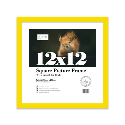12X12" Yellow Picture Frame12X12" Square Frame With 11X11" Mount For 12X12"/11X11" Pictures Moderrn Style Thin Edge1 Pack from B&Q