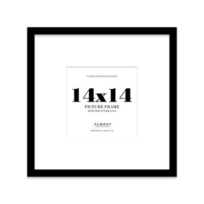 14X14" Black Picture Frame14X14" Square Frame With 11X11" Mount For 14X14"/11X11" Pictures Art Deco Style Room Decor1 Pack from B&Q