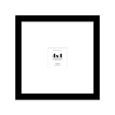 4X4" Black Picture Frame4X4" Square Frame With 1X1" Mount For 4X4"/1X1" Pictures Art Deco Style Room Decor1 Pack from B&Q