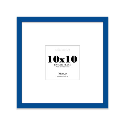 10X10" Blue Picture Frame10X10" Square Frame With 7X7" Mount For 10X10"/7X7" Pictures Art Deco Style Room Decor1 Pack from B&Q