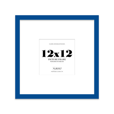 12X12" Blue Picture Frame12X12" Square Frame With 9X9" Mount For 12X12"/9X9" Pictures Art Deco Style Room Decor1 Pack from B&Q
