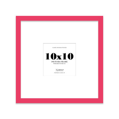 10X10" Bright Pink Picture Frame10X10" Square Frame With 7X7" Mount For 10X10"/7X7" Pictures Art Deco Style Room Decor1 Pack from B&Q