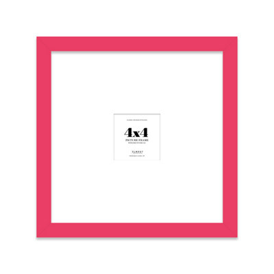 4X4" Bright Pink Picture Frame4X4" Square Frame With 1X1" Mount For 4X4"/1X1" Pictures Art Deco Style Room Decor1 Pack from B&Q