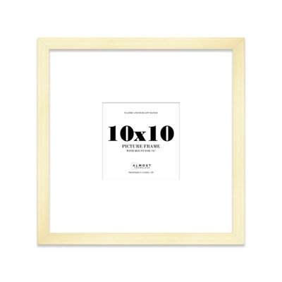 10X10" Gold Picture Frame10X10" Square Frame With 7X7" Mount For 10X10"/7X7" Pictures Art Deco Style Room Decor1 Pack from B&Q