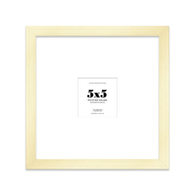 5X5" Gold Picture Frame5X5" Square Frame With 2X2" Mount For 5X5"/2X2" Pictures Art Deco Style Room Decor1 Pack from B&Q